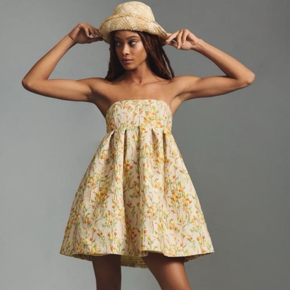 Floral Strapless Dress
